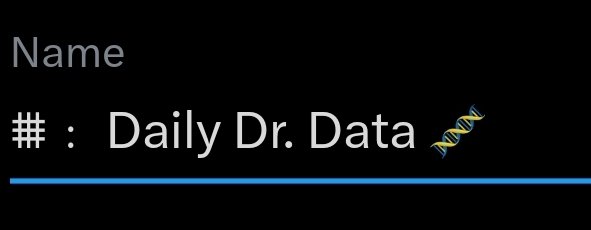 ⩩﹕ Daily Dr. Data 🩻 tweet media