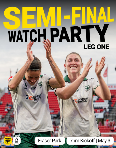 Domestar's tweet photo. And don't forget the watch party at Fraser Park, Sunday 7pm. Free entry. @aleaguewomen https://t.co/fXwybHcsUf
