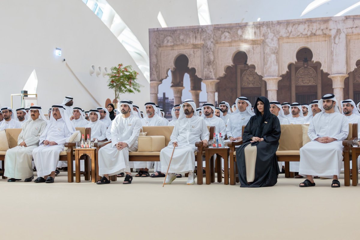 FazzaiHamdans's tweet photo. His Highness Sheikh Mohammed bin Rashid Al Maktoum honoured the winners of the Erth Dubai Awards, which celebrate identity, heritage and the preservation of collective memory, reflecting his visionary commitment to ensuring Dubai’s development remains rooted in its identity . https://t.co/BCcoEd6PTo