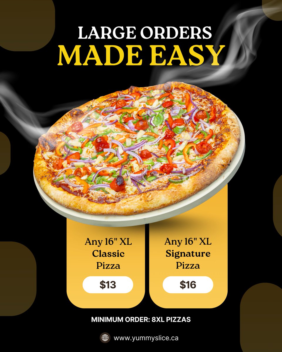 YummySlicePizza's tweet image. Big Hunger? We’ve Got You Covered 😍 XL Pizzas from $13.
#largeoders #deal #tweet #dealornodeal #anytopping #anythingispossible