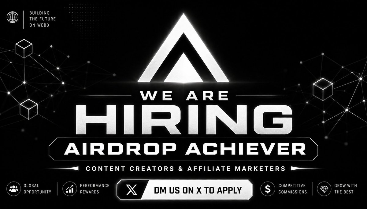 AirdropAchiever's tweet image. 🚨 @AirdropAchiever IS HIRING

We’re back and scaling fast, looking for crypto content creators &amp;amp; affiliate marketers.

💼 Roles: Affiliates, Content Creators (5k-50k subs) 

💰 Base pay + high commissions

📩 Apply:
Post about Achiever Comeback, tag @AirdropAchiever 

#Hiring