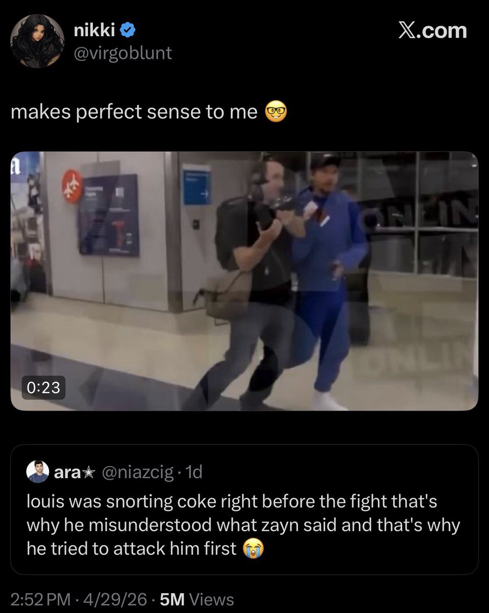 how do you make a tweet painting louis out to be aggressive for defending his gf who was getting jumped when you bought tickets to see woman beater chris brown you can’t make this up