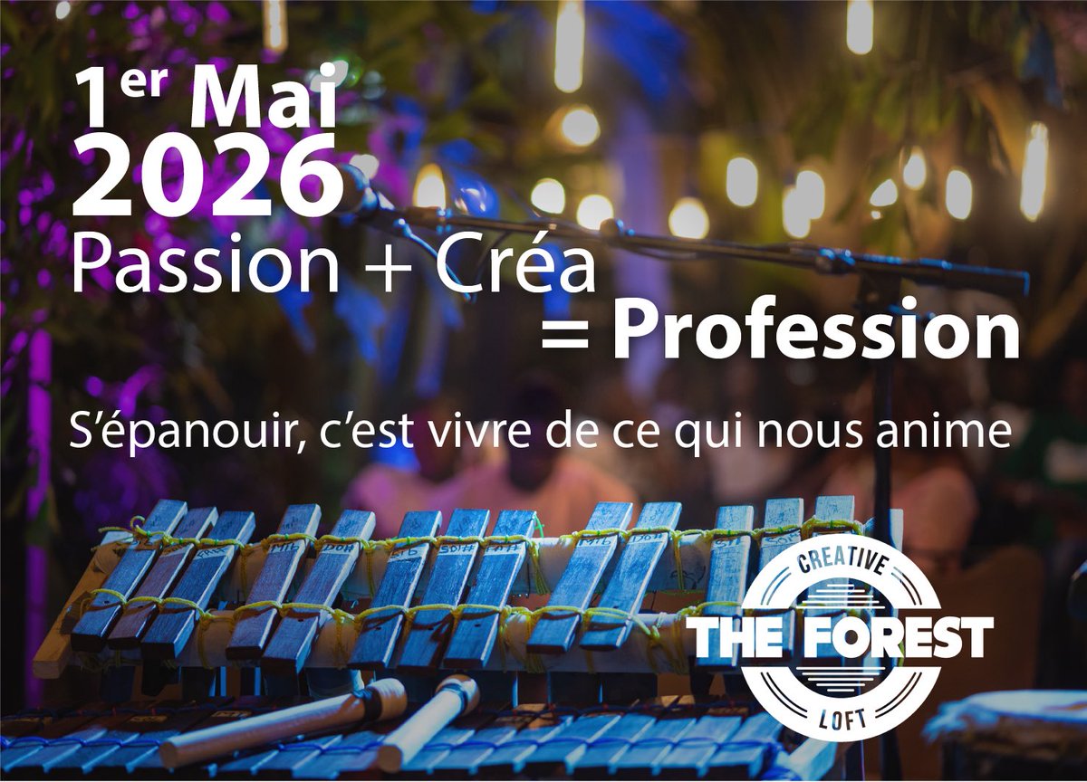 TheForestLoft's tweet photo. 🌿 1er Mai 2026 : La Passion comme Profession 🌿

Chez The Forest Creative Loft, nous croyons que la créativité, l’innovation et l’engagement transforment les passions en métiers inspirants.
 Et vous, vivez-vous de votre passion ?

#CultureIsABasicNeed  
#FêteDuTravail @ZNgnogue https://t.co/4GDVaBk0Tb
