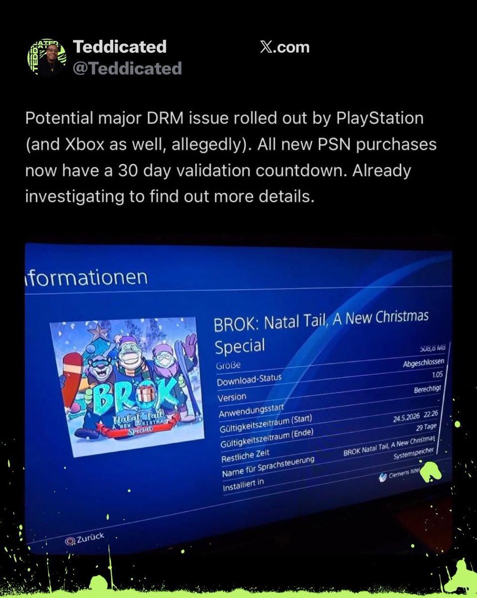 Teddicated's tweet image. Sony has officially addressed the concerns regarding 30-day license checks, but is it enough to put your mind at ease? 🤨🎮

#PlayStation #PS5 #Sony #GamingNews #DigitalOwnership