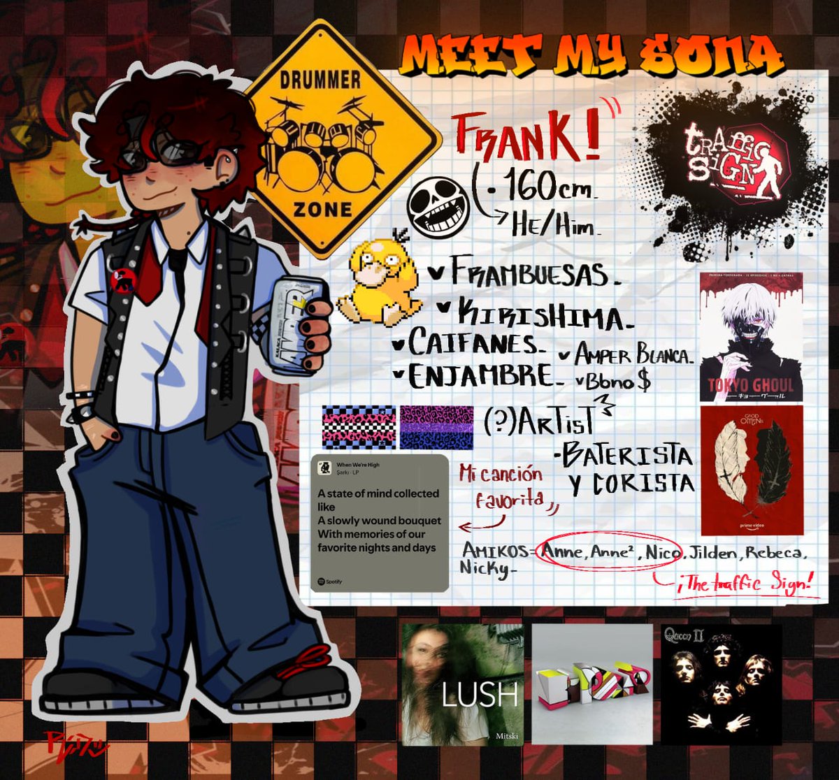 EddyTrash_zz's tweet photo. Ficha de mi HSona 😝😝😝
Cambie el estilo de dibujo y el pincel del primer dibujo de este wey q hice.
La vdd es la primera vez q hago una ficha 😭
Cómo siempre, Frank siendo trans bisexual icon😜
#BandaHS #USfhs #fhstwt https://t.co/Rb8sqvfDLd