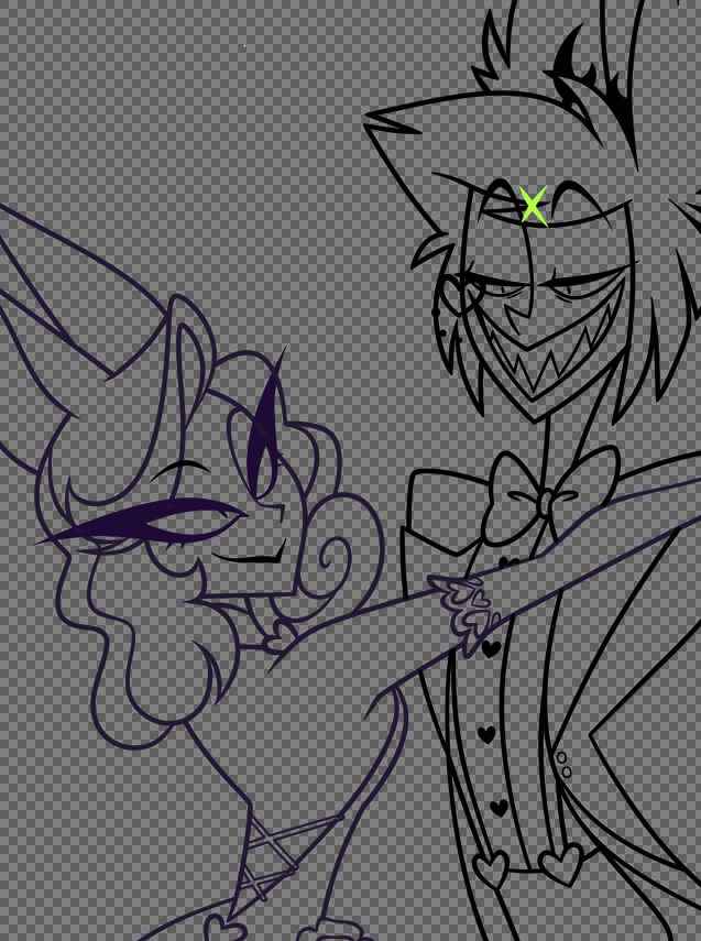 shyKitty_04's tweet image. WIP
I wanted to try and draw a #HazbinHotel valentine  themed standee of my #HazbinHotelOC with #Alastor