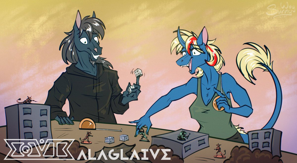 EquisUniverse's tweet image. Equis Alaglaive is a two-player tactical skirmish wargame set in the world of Equis.
Players commands unique warbands with distinct playstyles.
The core mechanics are simple and resolve immediately, making game quick and fun.

Art by
@SunnyWayArt

#equisuniverse #tabletop #furry