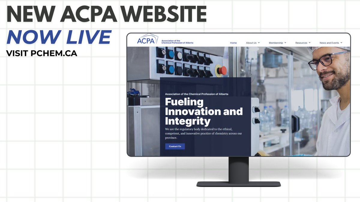 AlbertaChemist's tweet photo. We are excited to announce the launch of ACPA’s new website!

Our updated site is designed to better serve our members with a cleaner layout, improved navigation, and easier access to key information, resources, and updates. 

View our new website: https://t.co/Qf7NkmQV5I https://t.co/xAjXwKvgXJ