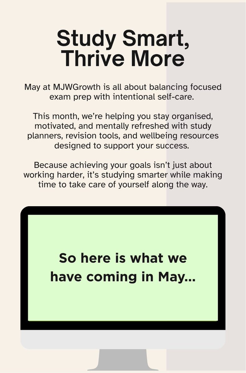 mjwgrowth's tweet image. May is an important time for students, and at MJWGrowth we have you covered. Here is what is coming this month… #student #study