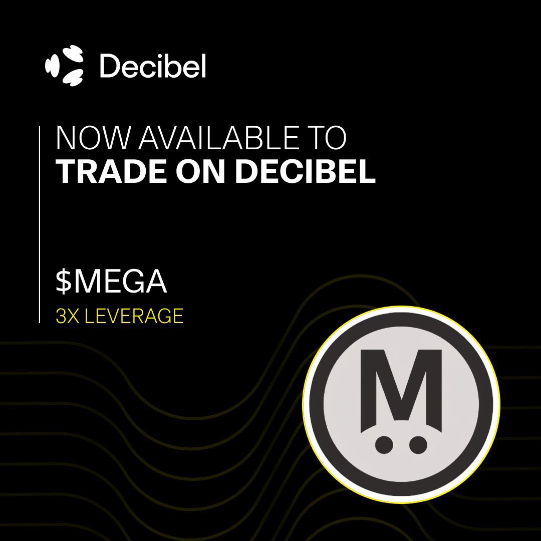 Kenny___bee's tweet photo. New pair Alert in Decibel 🔊

$MEGA Just Landed on Decibel

@DecibelTrade just added $MEGA (MegaETH), and I’m actually excited about this one. MegaETH isn’t your average L2. They’re building the first real-time blockchain - sub-10ms latency, aiming for over 100,000 TPS, 

1/4 🧵 https://t.co/5V0Y1kl4Fx