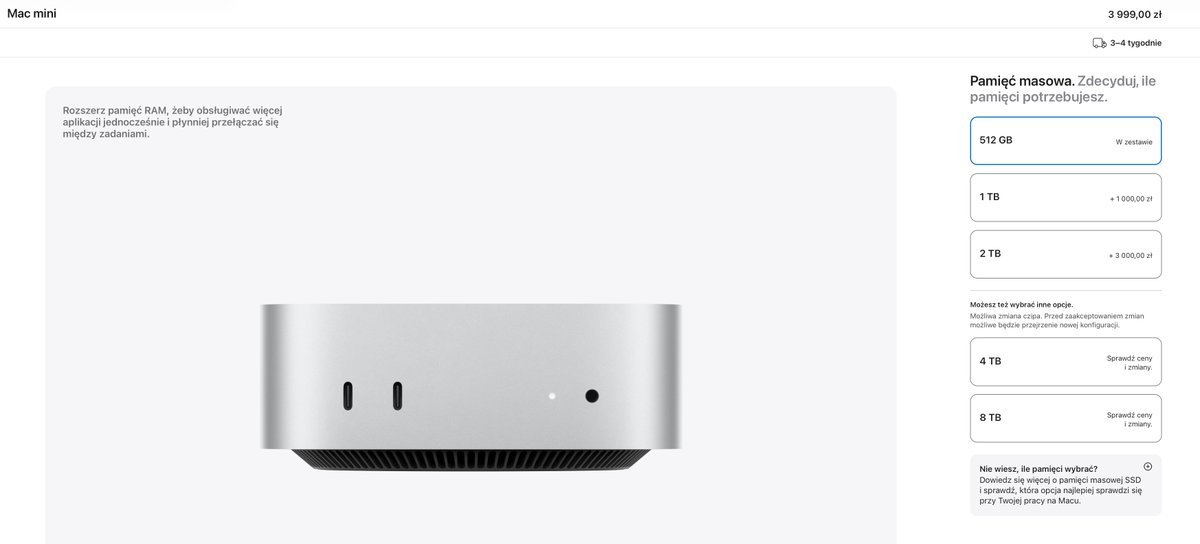 AdrianCisowski's tweet image. No i właśnie najbardziej opłacalny Mac Mini z komputerów od Apple przestał być opłacalny
Apple nie zmieniło w nim procesora nadal jest M4, wyrzucili wersje 256GB i startowa to 512GB ale za to cena z 2999 zł skoczyła na 3999 zł...
Słabe zagranie łącznie z brakiem nowego CPU #Apple