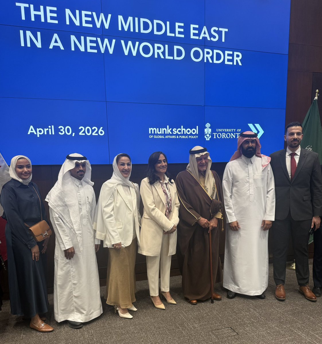 KSAembassyCA's tweet image. #Toronto | HE. @amalalmoallimi attended discussions at the University of Toronto alongside HRH Prince Turki Al-Faisal and @AnitaAnandMP, focusing on Middle East and the importance of stability in the region and economic cooperation.