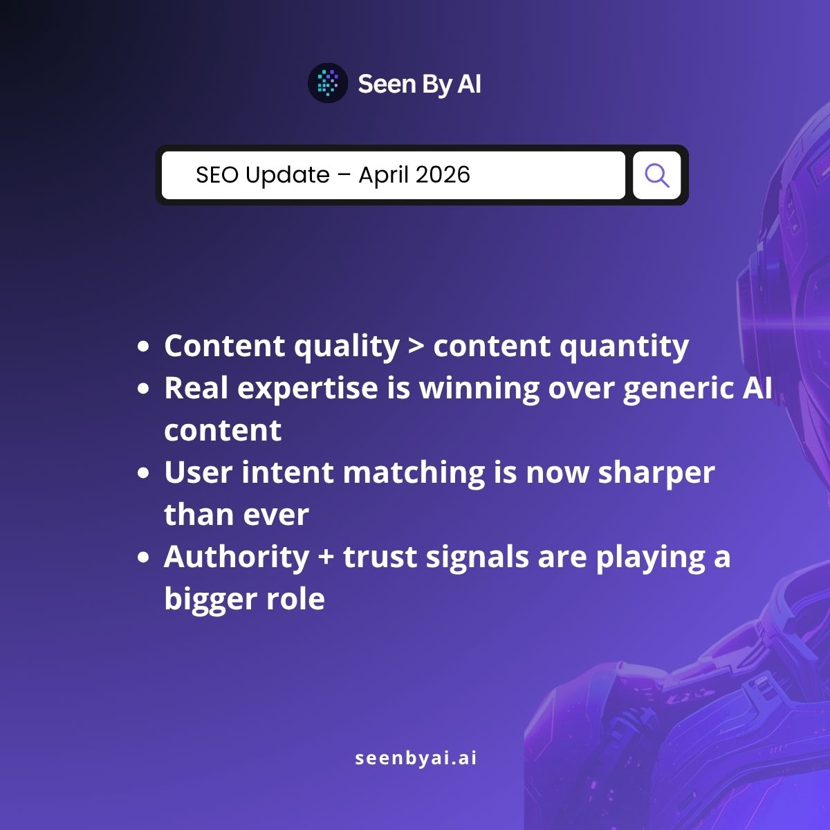 seenbyai1's tweet image. Quality Over Quantity — The New SEO Reality Seenbyai.ai

Don’t just publish. Perform.
#Seenbyai #SEOTrends #ContentMarketing #DigitalGrowth #SearchEngineOptimization #EAT #ContentStrategy #AISEO