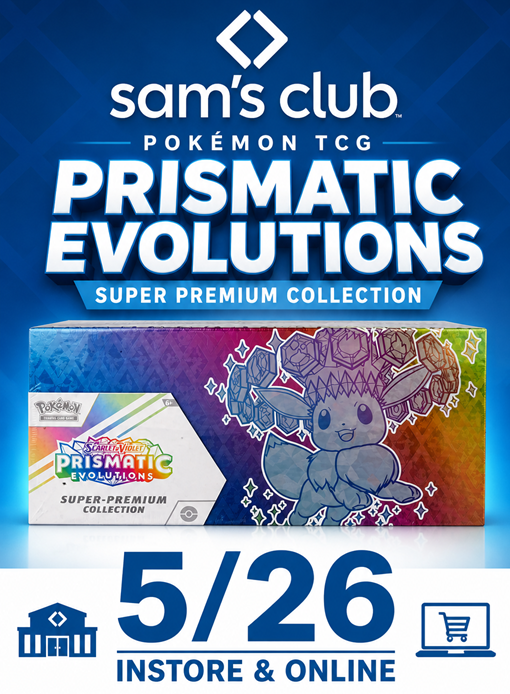 ZunemCookGroup's tweet photo. 🚨 Sam’s Club Drop Alert 🚨

The Prismatic Evolutions Super Premium Collection releases 5/26 in-store &amp; online 👀🔥

We’ve have the early link already posted in our FREE Discord so you can be ready before it goes live.

🔔 Join for live alerts &amp; updates
https://t.co/Or0NmfqkDM https://t.co/kxl3yHKzdR