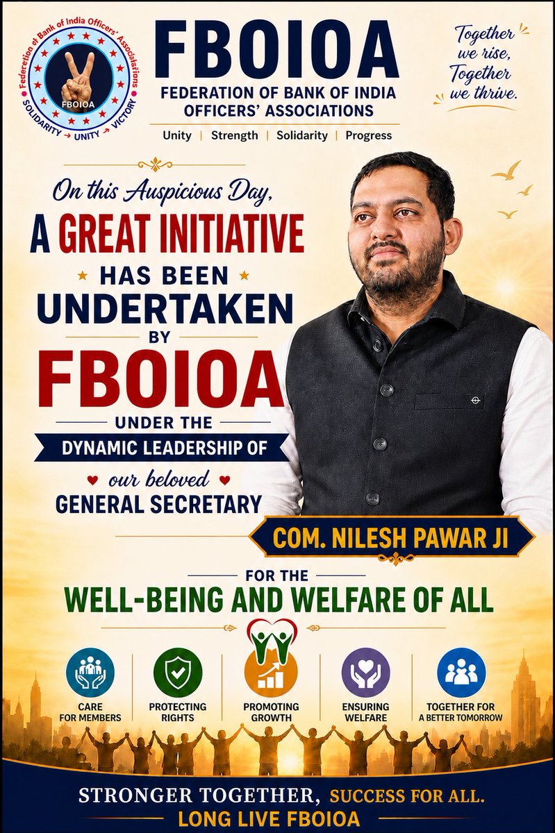 A great initiative has been taken on this auspicious day by <a href="/BOIOAMNG/">Bank Of India Officers' Association (Mumbai & Goa)</a> , under the dynamic leadership of our beloved General Secretary, Com. Nilesh Pawar Ji, for the well-being of all.