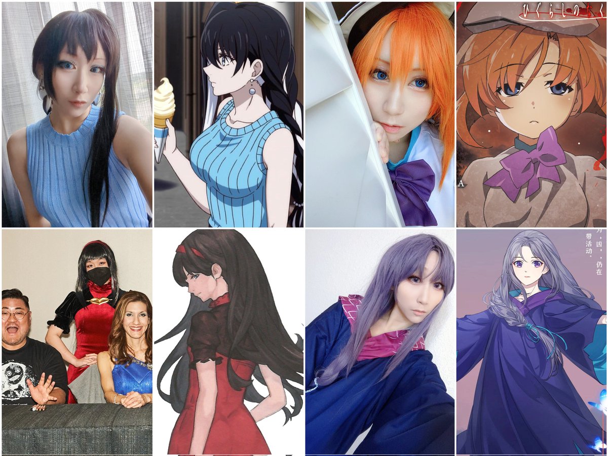 KitsuneSqueak's tweet photo. Thought I'd share some cosplay I've done of characters I've voiced! These are all just done for fun and some just trials.

I have more in the works (like more Maomao, an upgraded Columbina, Hei, Shinonome, Teoritta, etc...) but I've let myself go so gotta lose weight first... 💀 https://t.co/Cl7vN9zfu8