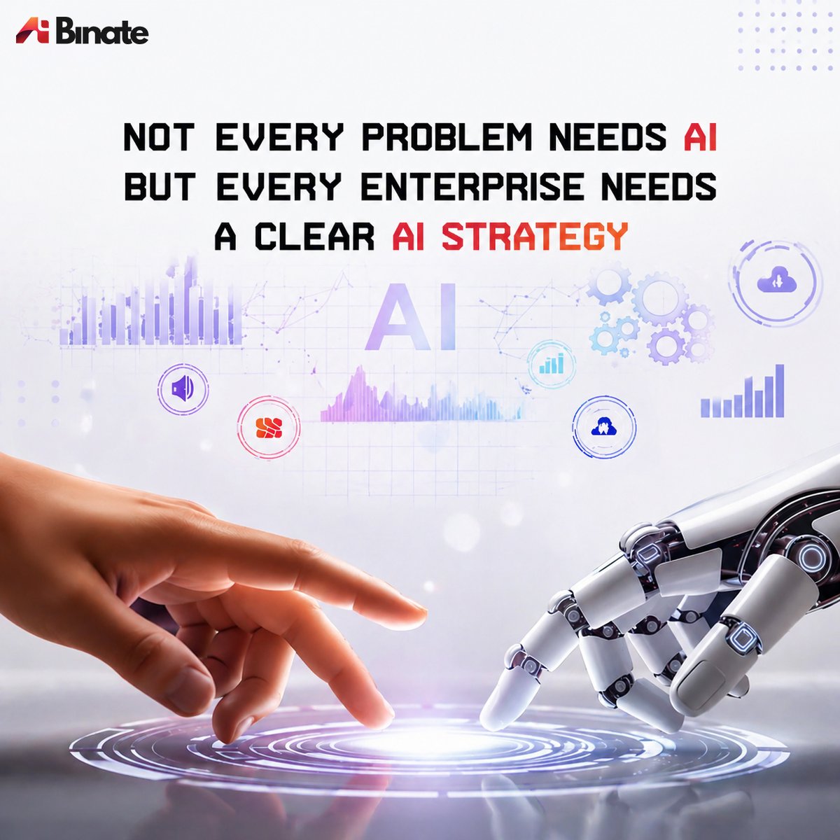 BinateAI's tweet image. Not every problem needs AI, but every enterprise needs a clear AI strategy! A clear vision drives AI success.
#AI #AIStrategy #BusinessSolutions #AIForBusiness #TechInnovation #ArtificialIntelligence #AITransformation #EnterpriseGrowth #BinateAI #TechSolutions