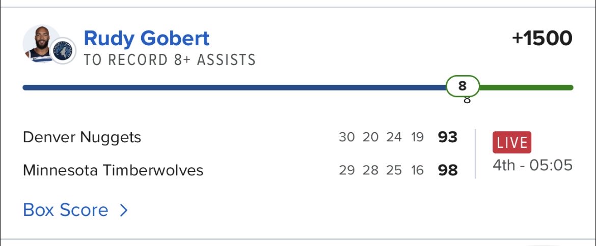 NandoThaDon's tweet image. Back to back ‼️ Cash the Rudy Gobert for 8 assists from VIP 🤑 #NBA #VIP #fanduel #Gambling𝕏