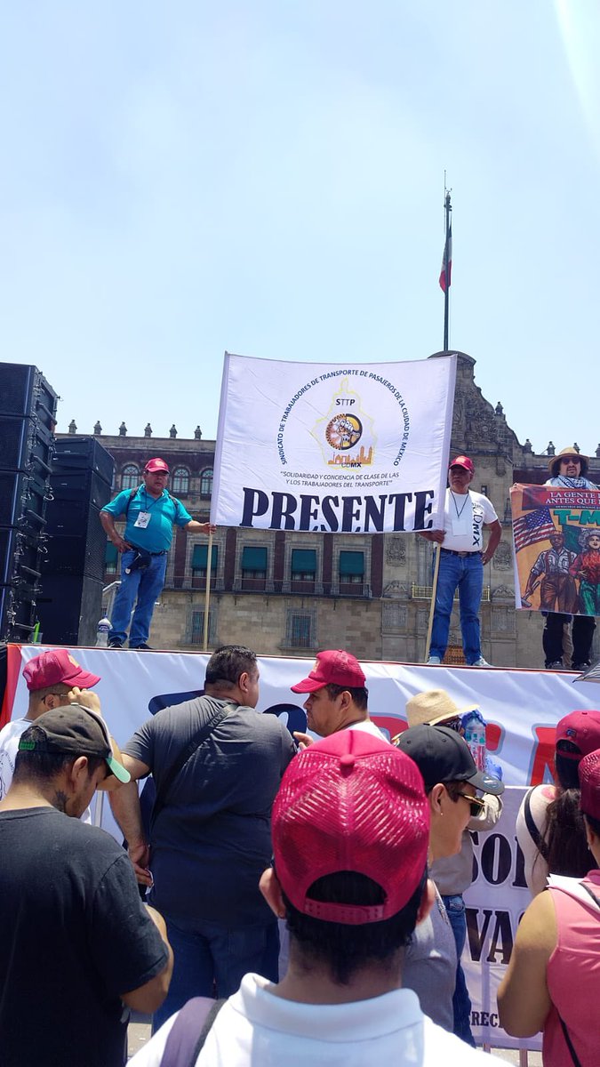 sttpcdmx's tweet photo. STTP       P R E S E N T E 
#1deMayo

"La lucha por condiciones justas y equitativas sigue en pie".

La base consciente siempre está presente 
Respaldamos a nuestro líder @HMBM_16 
Hugo Manuel Bautista Martínez 

@FREDIGO17506733 
@CRISTOPEPE25 @BenitoGarca20 https://t.co/AF9ArcCB3I