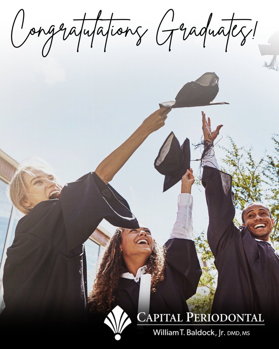CPeriodontal's tweet image. Congratulations to all who are graduating this month! As you step into this next chapter, remember: “All our dreams can come true, if we have the courage to pursue them.” — Walt Disney

Keep smiling, keep striving, and never stop believing in what’s possible!
#graduate #celebrate