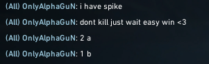 sleepinwhileeat's tweet photo. OnlyAlphaGuN#Titan match id: ID: 702b81f1-bd80-44cf-a152-ff4c2497a4bb bought account. ruin, info to enemies and afk on bought account. held spike hostage, gave all info to enemies and trolled announced on purpose, please punish. @riotgames @VALORANT @SupportValorant @ItsGamerDoc https://t.co/16FTZr4SIy