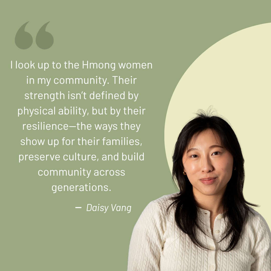 commoncausemn's tweet photo. This #AAPIMonth, Daisy shares about the Hmong women in her life—whose strength is rooted in resilience, care, and community.  Who are the AAPI figures who inspire you? #MinnesotaCommunity https://t.co/oMmYHXNgJf