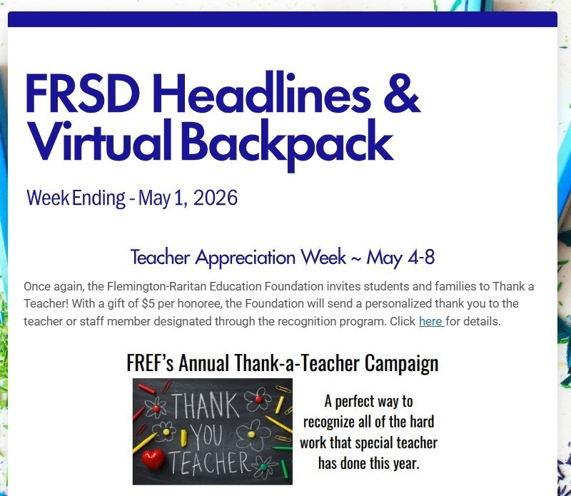 RFIShuskies's tweet photo. Click to view this week's Headlines and Virtual Backpack for the week ending May 1, 2026:
https://t.co/gm04cxeVXE https://t.co/gRNre5fgp1