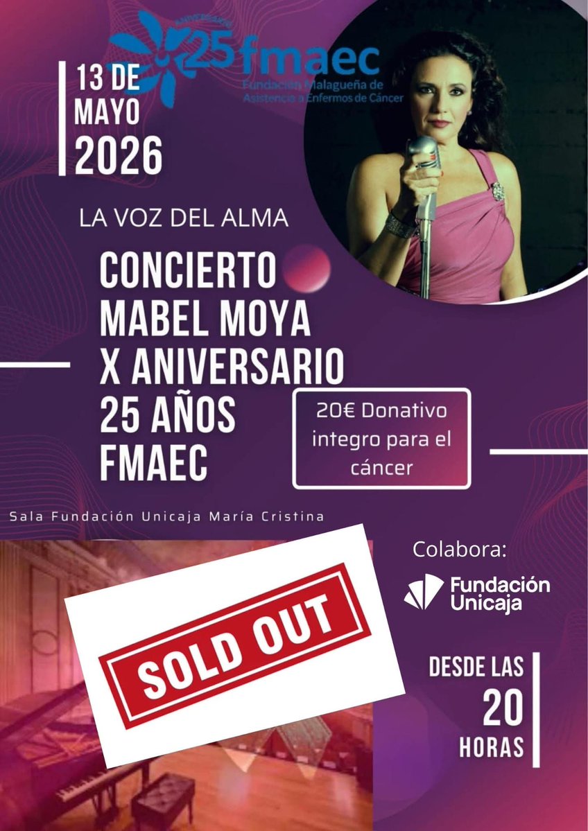 ⏳ ¡SOLO 13 DÍAS! El concierto d la Voz del alma
Familia, la cuenta atrás ha empezado y no os imagináis los nervios y la ilusión que tengo. Será una explosión de emociones en la Sala María Cristina porque deseo daros las gracias por ese Sold out en 3 días en el mes de marzo🎵