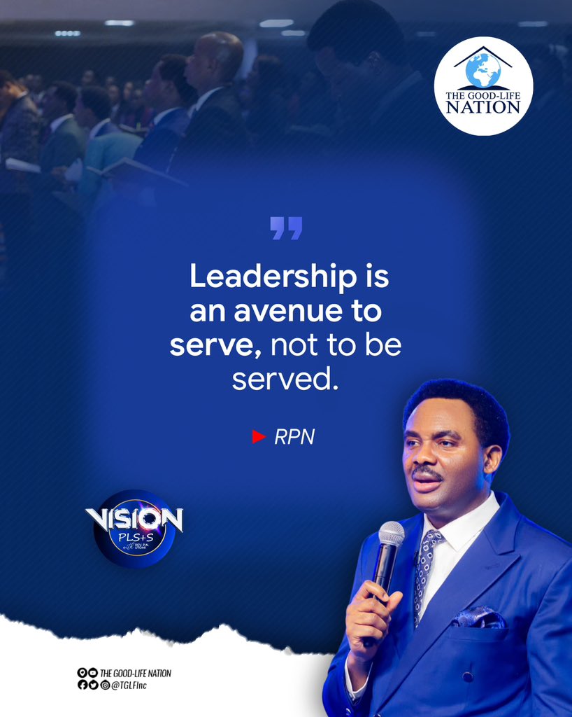 Leadership is an avenue to serve, not to be served. -RPN 

#RPN 

#APeopleCome