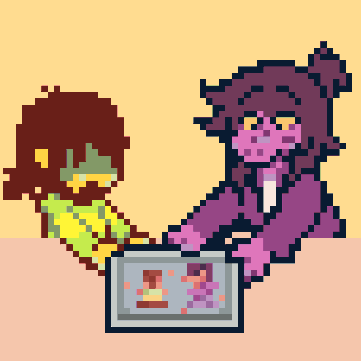 OnCrackNugget's tweet image. I love my babies
#deltarune #krusie #pixelart