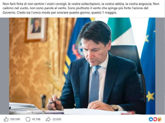 serebellardinel's tweet image. Buon #1maggio anche a lei amato Presidente #Conte, unica persona onesta,leale, umile, affidabile, e capace! Aspettiamo con ansia il suo ritorno, unica ancòra di salvezza per #Italia e #italiani! Con @GiuseppeConteIT l'Italia sarebbe il paese più bello del mondo! #RidateciConte!