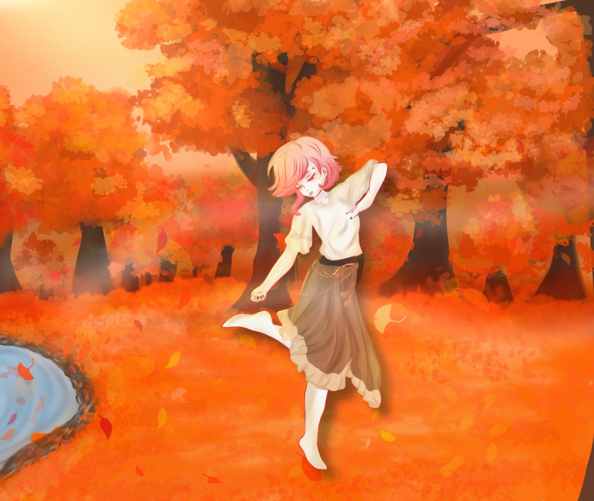 runikaruletka's tweet image. An autumn waltz in the colors of sunset

#art #арт #Autumn #Dance