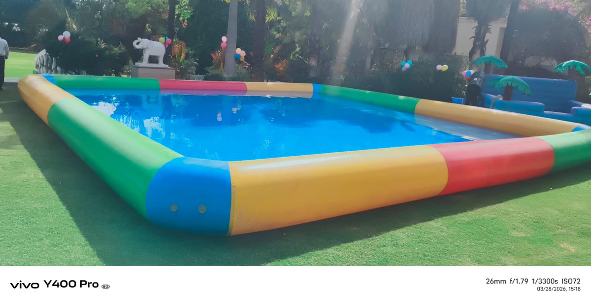 TheGameSplashCo's tweet image. Beat the Delhi heat! 🏊‍♂️ Premium inflatable swimming pools available for rent across Delhi NCR. Perfect for parties, events &amp;amp; family fun. Flexible rental durations &amp;amp; affordable rates. Book today #PoolRental #InflatablePool #SummerFun #Gurgaon #Noida #PartyRental #TheGamesplashco