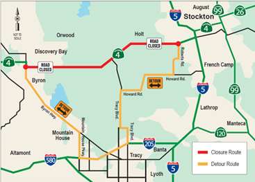 Caltrans District 10 tweet media