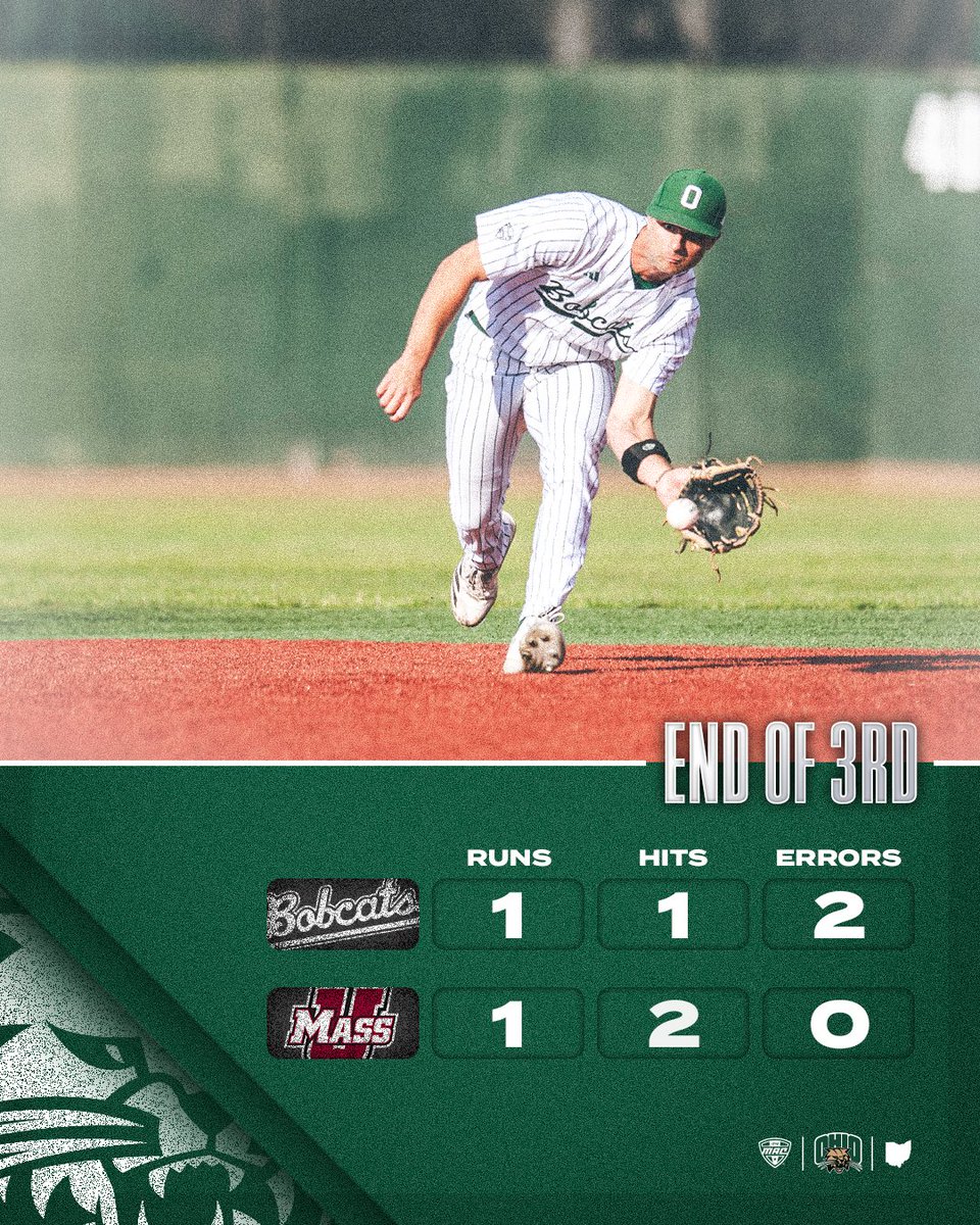 Ohio_Baseball's tweet photo. E3: Tied at 1-1 after three innings.

#OUohyea https://t.co/DAevJjBCog