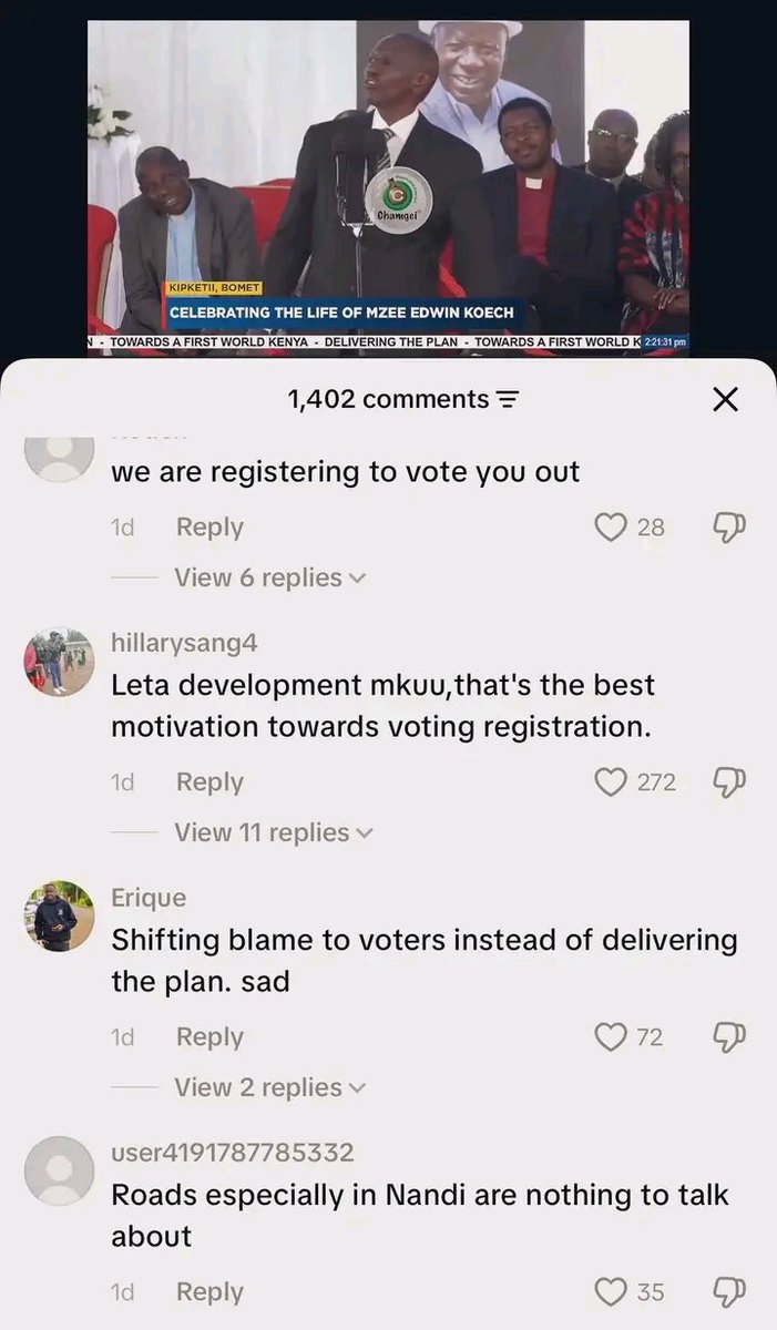 _James041's tweet image. Hata watu wa kwao wamesema hawamtaki.

#RutoMustGoNow #ReKe #DrainTheSwamp