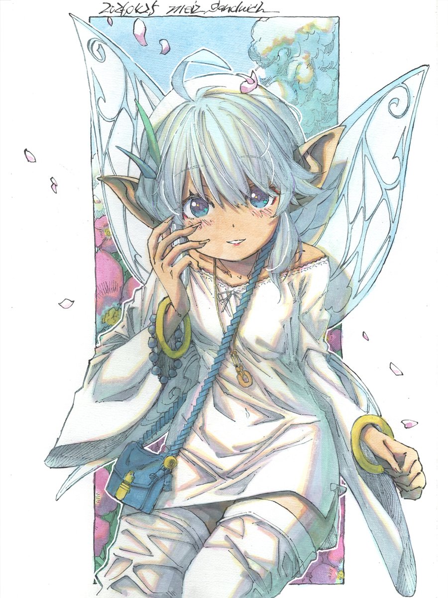 meiz_sandwich's tweet image. 【アナログ2482：skeb request 妖精さん】
リクエストありがとうございます。久々のskebでした。

skeb
skeb.jp/@meiz_sandwich 

＃traditionalart ＃skeb ＃moeart ＃cutekawaii ＃kawaiiart #watarcolorpainting #copicart