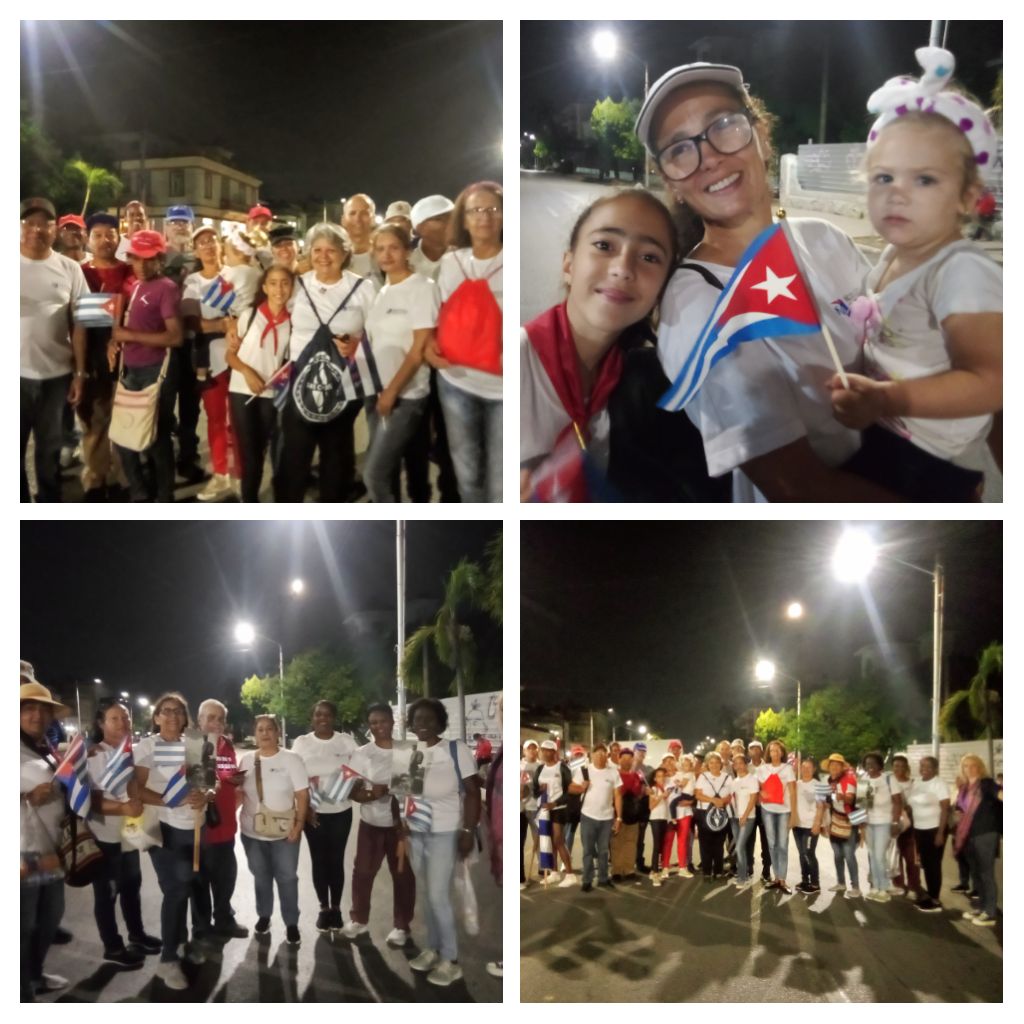 AylinAlvarezG's tweet photo. Nuestros trabajadores, profesores y estudiantes de la @UniversidadPCC presentes en el desfile por el #1Mayo. 

Desfilamos como expresión de resistencia, compromiso y defensa de la nación. 

Rechazamos el #BloqueoGenocida del gobierno de EE.UU. 

#LaPatriaSeDefiende 🇨🇺 https://t.co/MJs48B5dhc