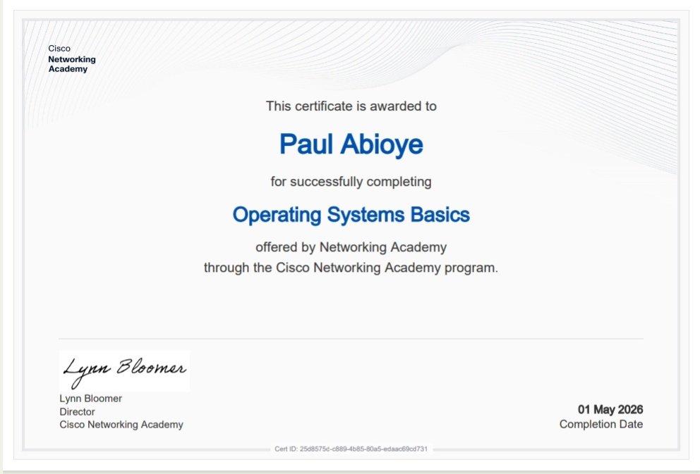 paul_n3ts's tweet image. I've completed the basics of Operating Systems; Linux, Windows, Android and iOS.
I gained deep foundational knowledge and it's been rewarding to learn the processes of these platforms! ✨

@_DeejustDee @CyberRacheal @Dstixx05 @h4ruk7