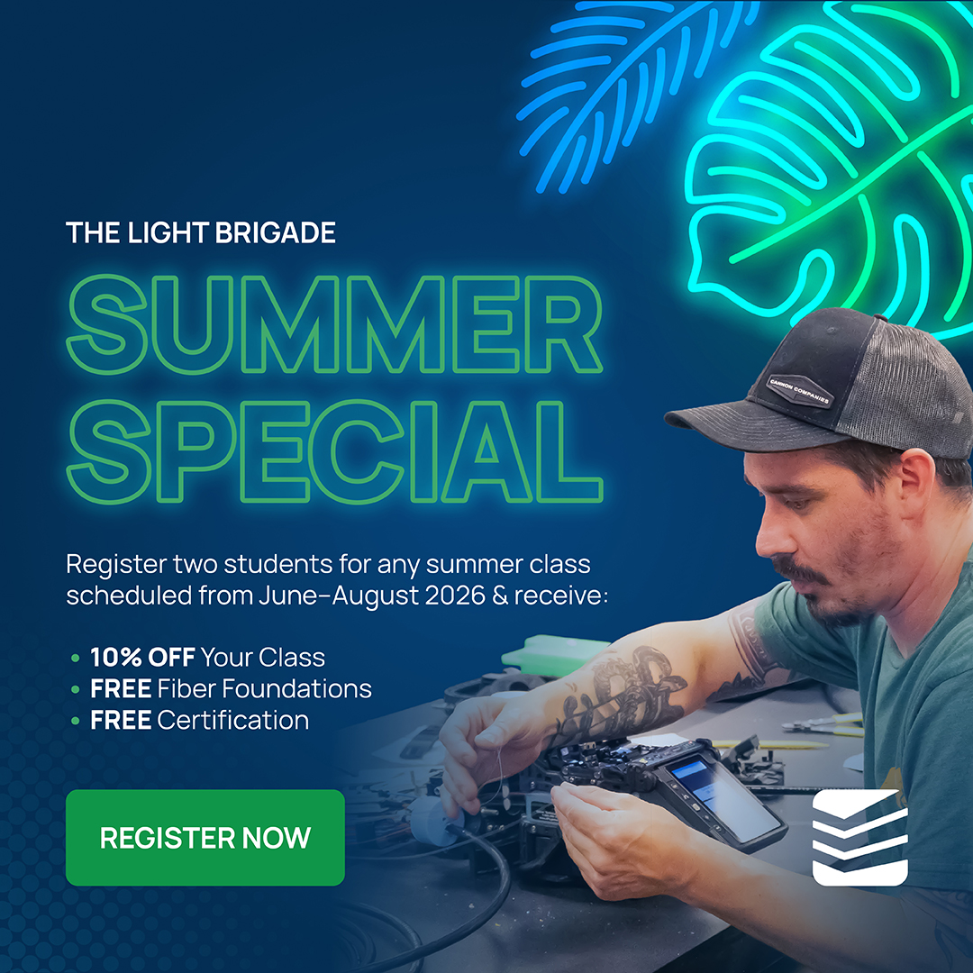 Turn up your fiber skills this summer ☀️
Register 2 students in any summer class &amp; save:

• 10% Off Class
• FREE Fiber Foundations
• FREE Certification

Secure your spot: bit.ly/4um5EOD

*June–Aug 2026 classes only; excludes custom, remote, and online training.