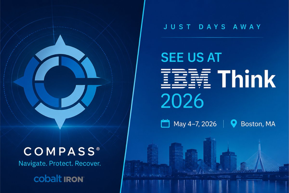 CobaltIron's tweet image. Boston is almost here. Cobalt Iron is heading to IBM Think 2026 to share how Compass® brings resilient backup with intelligent automation and SaaS simplicity. Will you be there?

#IBMThink2026 #Backup #AI #CobaltIron