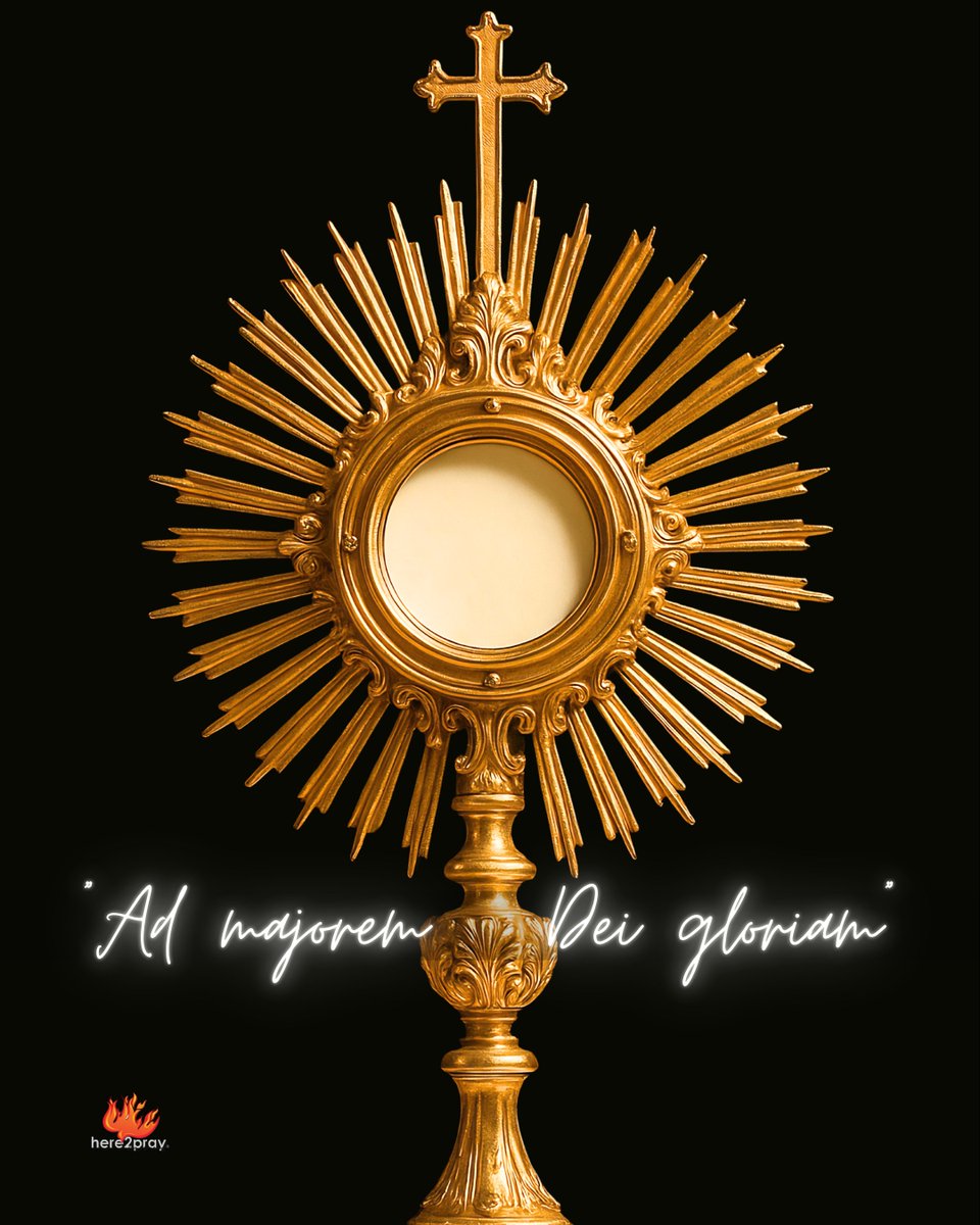 here2pray's tweet image. 🕊️ “Ad majorem Dei gloriam.”
.
– San Ignacio de Loyola ✝️
.
➡️ Síguenos 👉🏻 @here2pray 👈🏻 más contenido de fe.
.
.
.
.
.
.
#Sacramento #Eucaristía #AdoraciónEucarística #AdoraciónAlSantísimo #CuerpoDeCristo #JesúsSacramentado #PresenciaReal #SantísimoSacramento