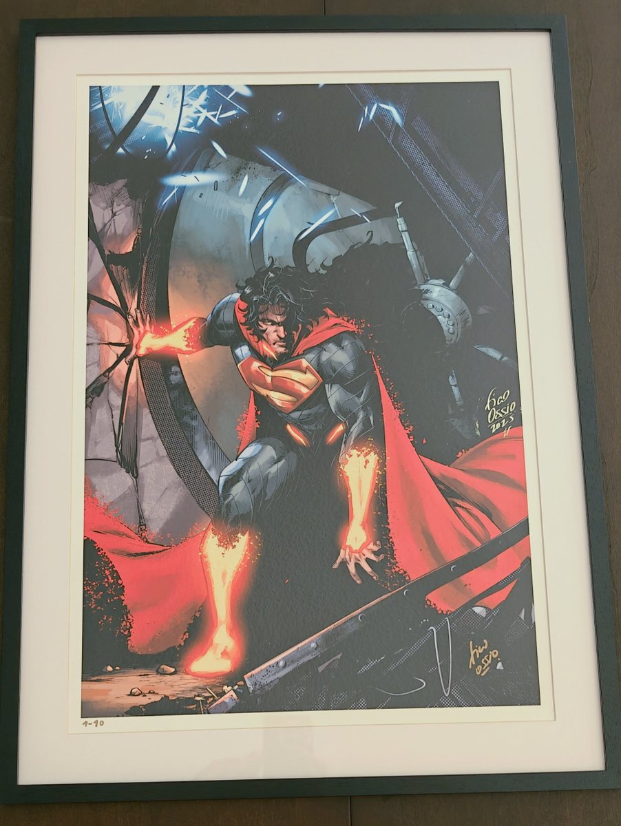 Adonis_Allan's tweet photo. Received an incredible art piece today by @FicoOssio Absolute Superman homage to Man Of Steel 
#1 of 10 🔥🔥 added to the Hall of Heroes. Special Thanks to Fabricio @AltercomicsST https://t.co/OASUE3Iw3Q
