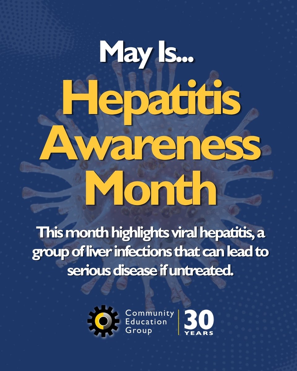 CEGInWV's tweet photo. This Month we highlight the impact of Hepatitis and the importance of education, prevention, testing, and treatment for Hepatitis. 
#HepatitisAwarenessMonth #LoveYourLiver https://t.co/MWldPHdY4p