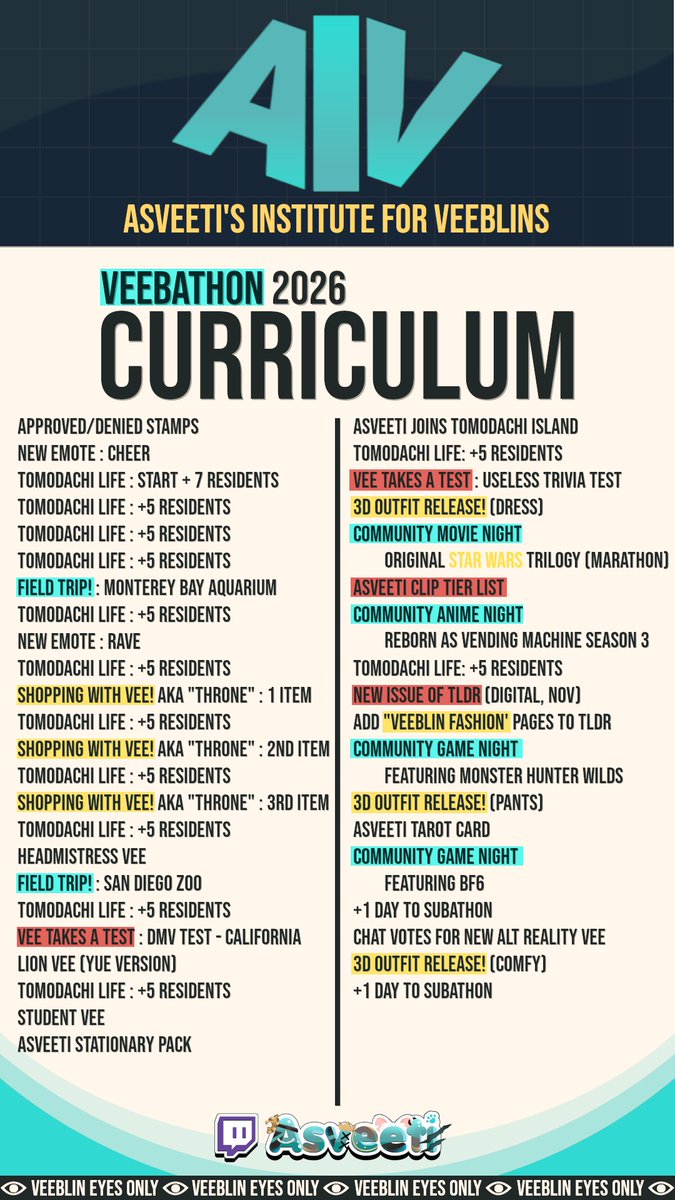 asveeti's tweet photo. 🔴Asveeti is #OnLion🦁

It's my annual birthday subathon!! This year we're doing a school life theme! Come fill out a student application or join/create a club! It's all in good fun!

Check out the list of rewards below and thank you everyone for celebrating with me! 🥳
#vtubers https://t.co/sLnukWVHba