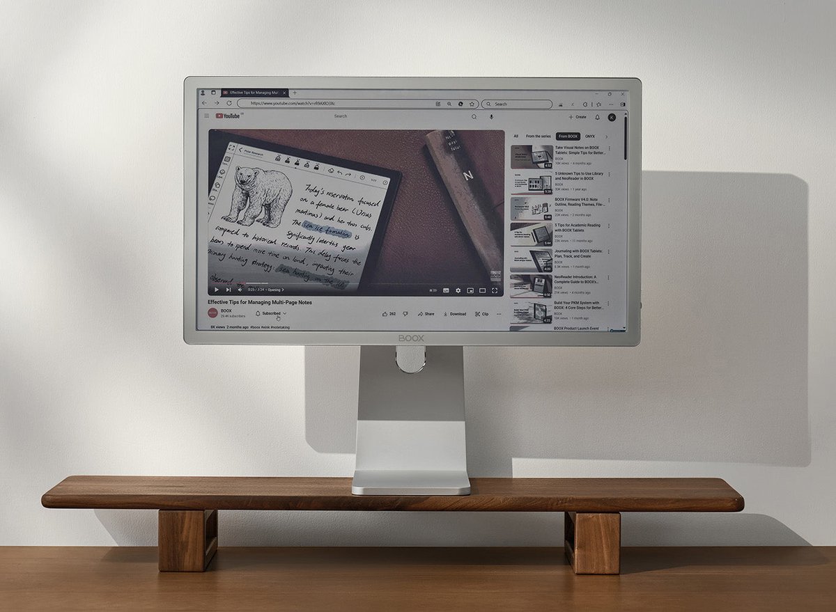 trends_place's tweet image. This E Ink monitor is made for long writing sessions!

Boox Mira Pro reduces eye strain with a paper-like display, perfect for writing for hours.

👉 See it in “8 Useful Tech Gadgets for Writers” - trendsplace.tech/tech-gadgets-f…

#eInk #Monitor #EyeComfort #Writing
