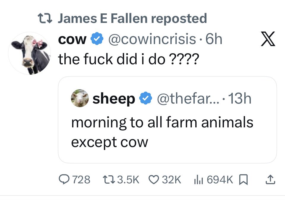 mindymilburn's tweet image. Sometimes I just love the internet. #cow #sheep #dramallama