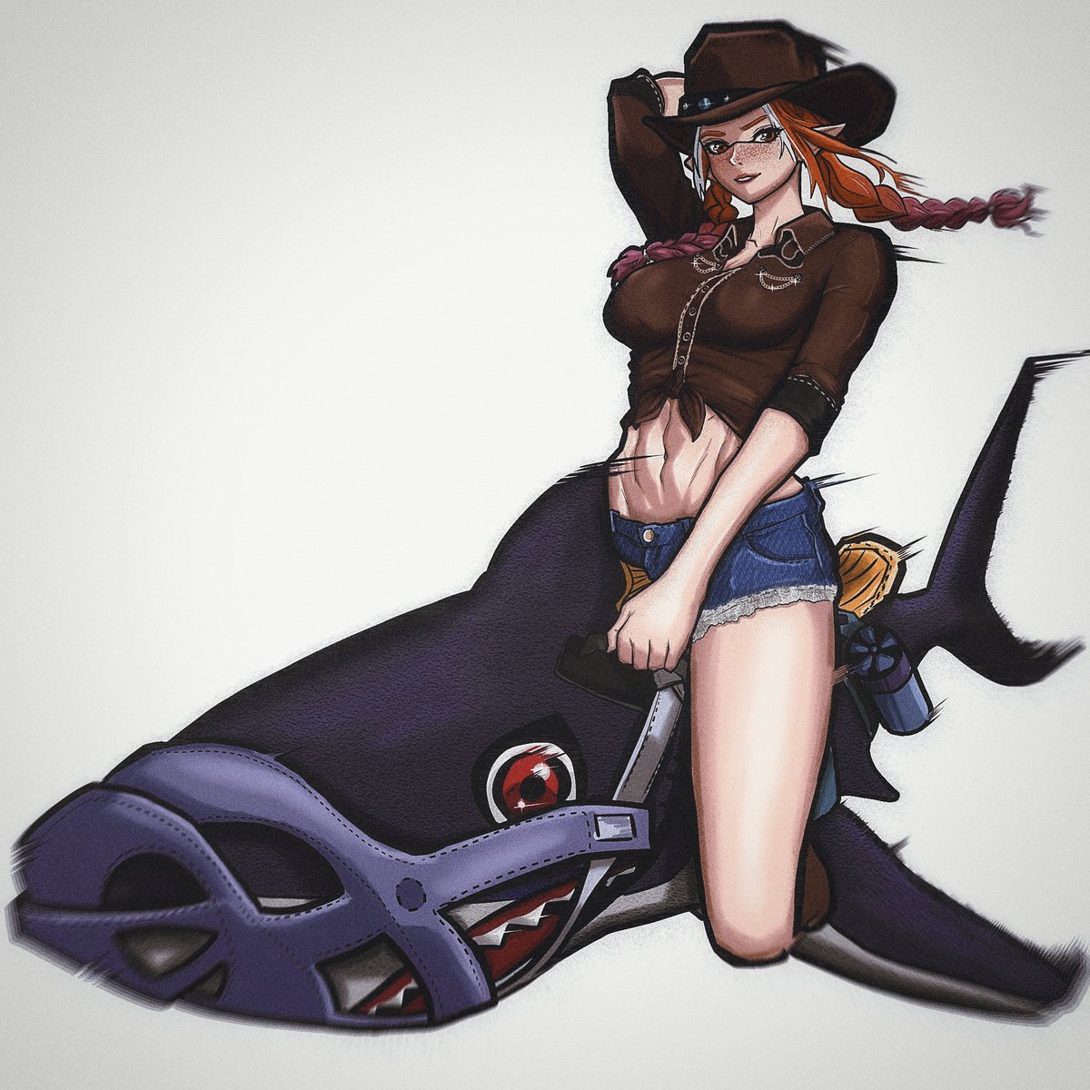 DesixSenpai's tweet photo. Just finished this Full body - Fully rendered commission for @Slinky_Graves
ft. Cassidy riding her Reefslider ๐ฆ (Splatoon 3)
It was a fun ride๐คช๐ https://t.co/FWzaZzWfLr