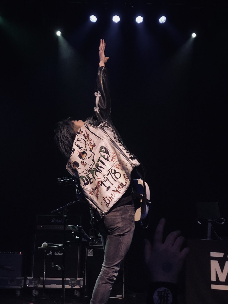 Two photos of Miyavi at the TLA in 2018