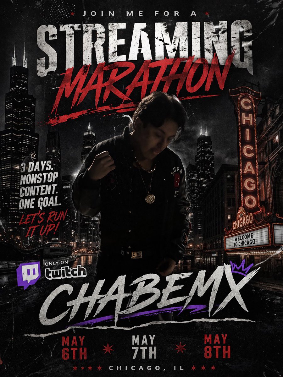 Chapofromda954's tweet photo. Join me on my first ever irl marathon only on twitch @ ChabeMX. Lets get active #twitch #chicago #chabemx #streamer https://t.co/02063dWwbA